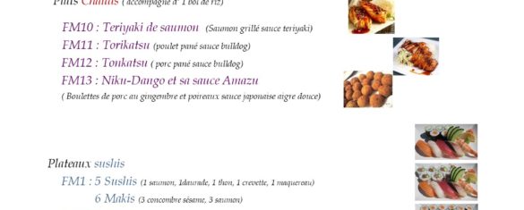 menu du midi 2025